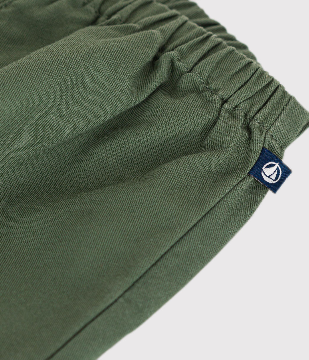 PANTALONE VERDE IN COTONE/LINO BEBÈ A09O8 03 PETIT BATEAU 