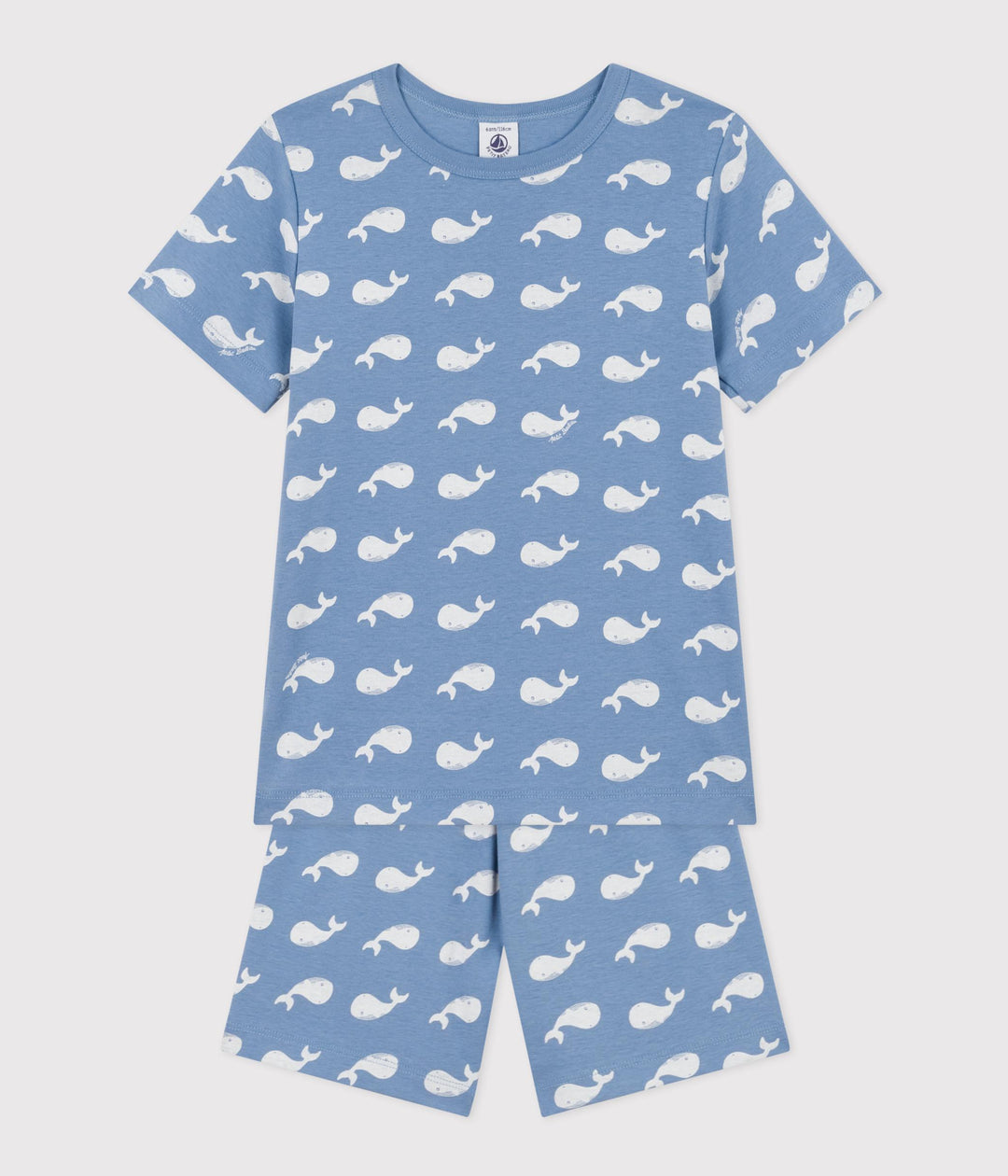 PIGIAMA SHORT IN COTONE FANTASIA BALENA BAMBINO A0ADT 01 PETIT BATEAU 