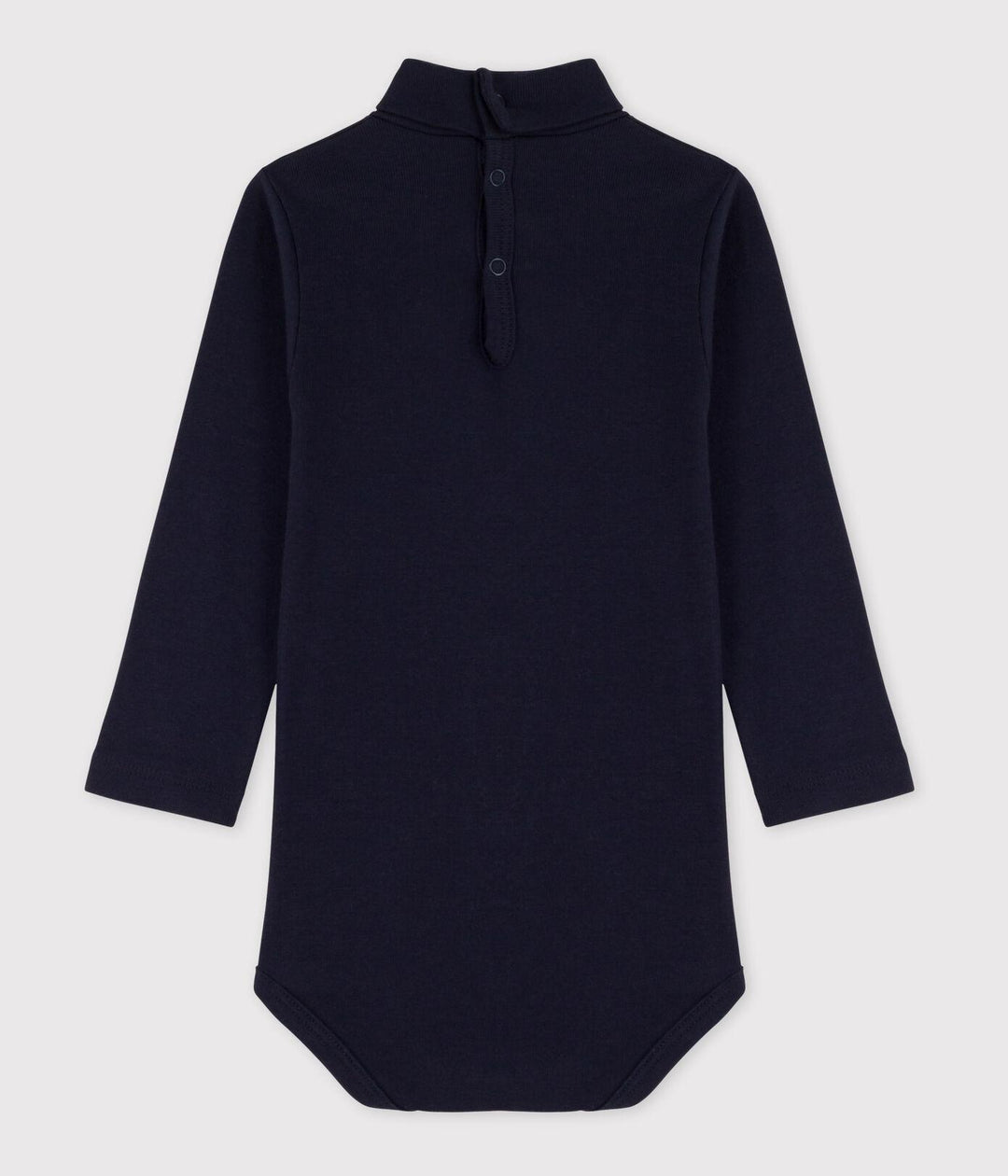 BODY IN COTONE A MANICA LUNGA E COLLO ALTO BLU A08QO 02 PETIT BATEAU 