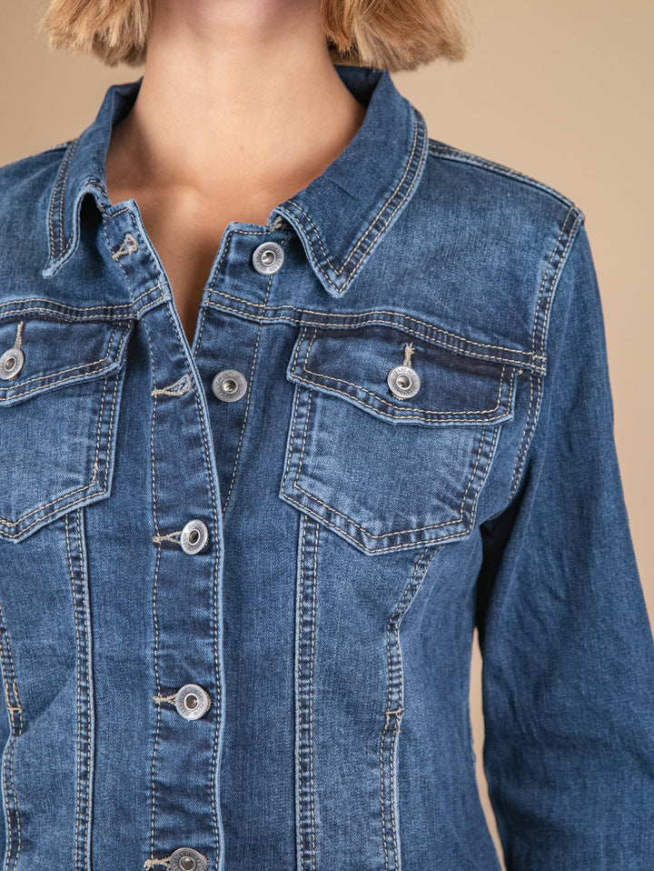 GIUBBOTTO DI JEANS IN DENIM SCURO 6799 DENIM SCURO ANDREA MORANDO 