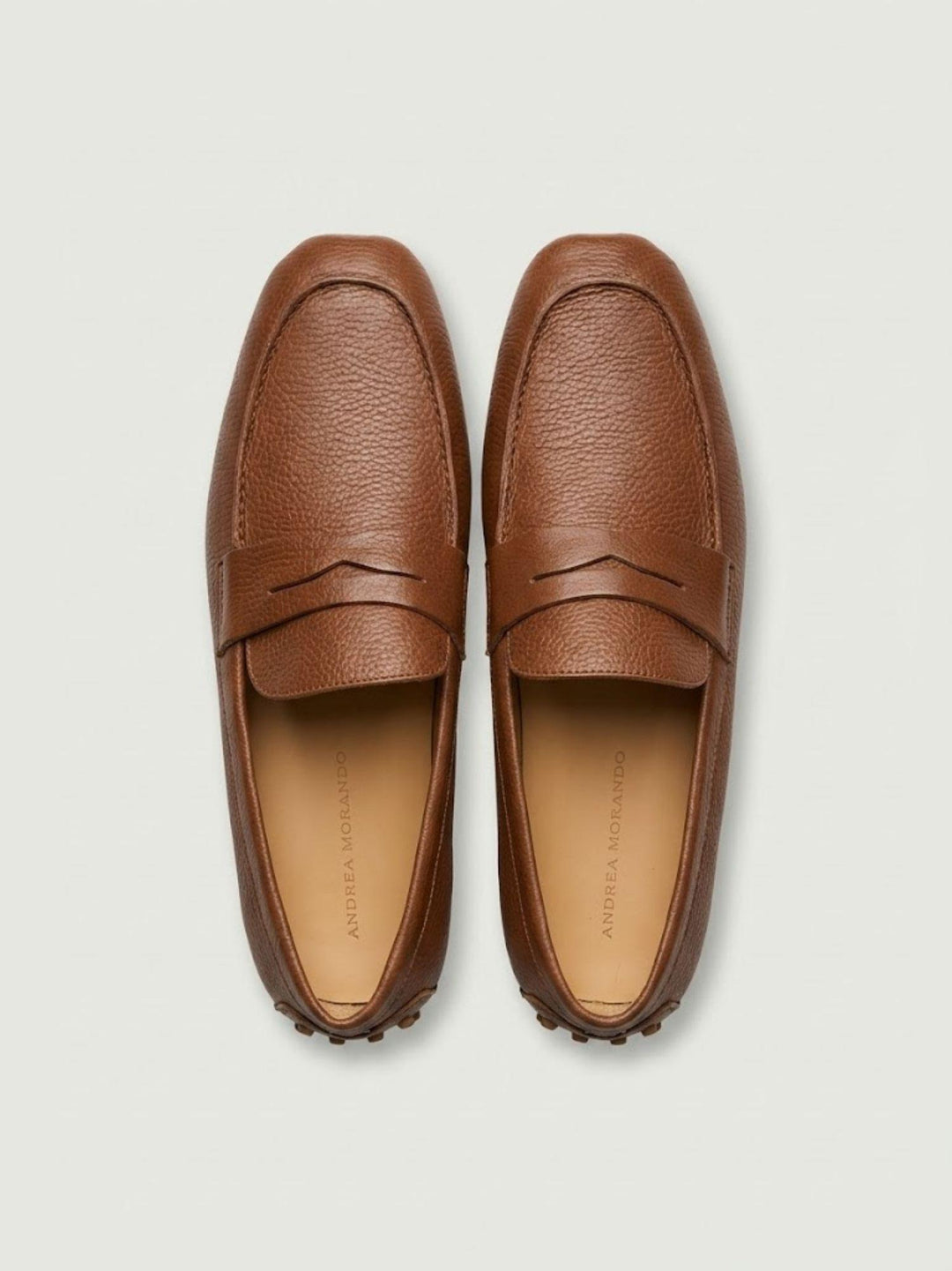 Mocassino Penny con gommini in pelle di cervo marrone U8950 MARRONE ANDREA MORANDO 