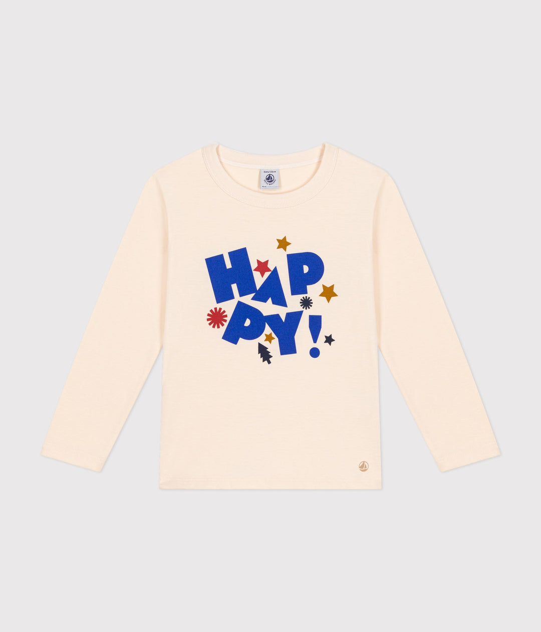 T SHIRT HAPPY A MANICA LUNGA A0BJK 02 PETIT BATEAU 
