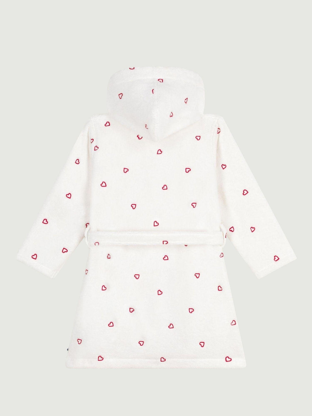 Accappatoio con cuori ricamati A0DS4 01 PETIT BATEAU 