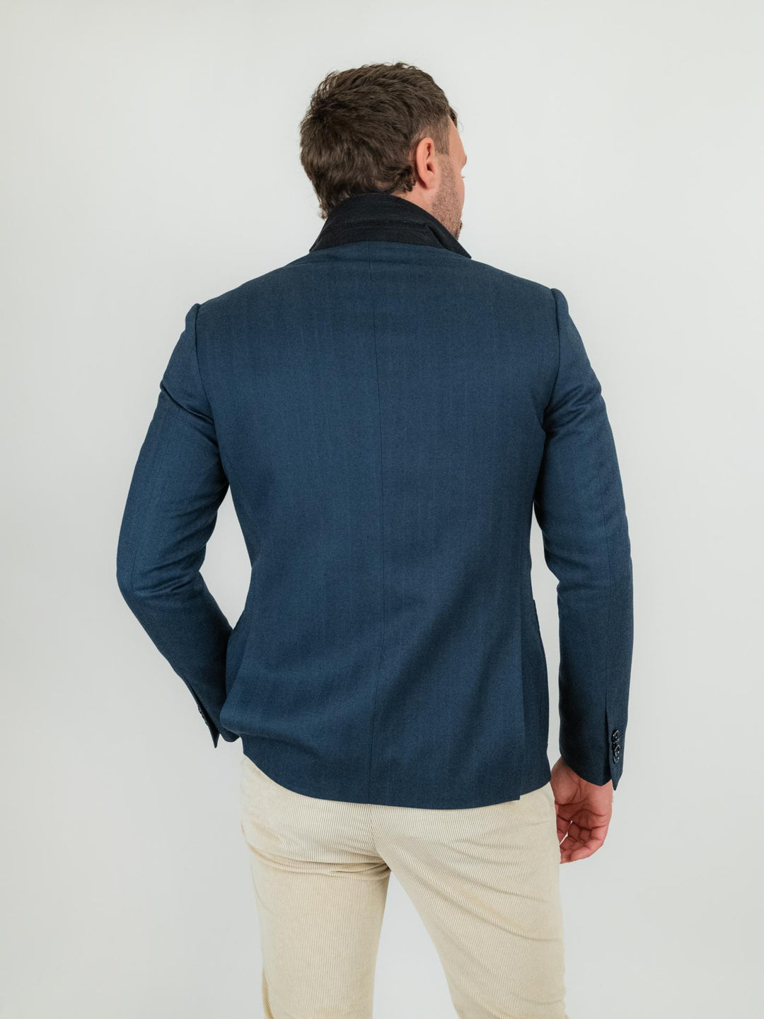 BLAZER BLU MICRO SPIGA CON PETTORINA NOA 22 ANDREA MORANDO 