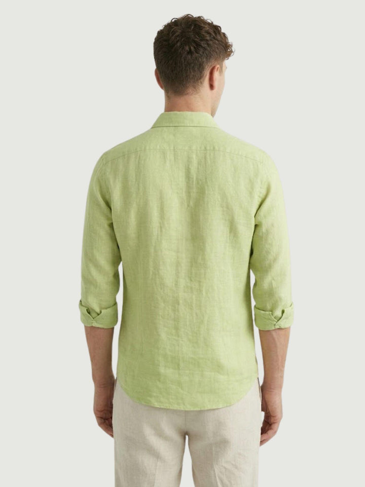camicia in lino verde lime 9432900 407 ANDREA MORANDO 