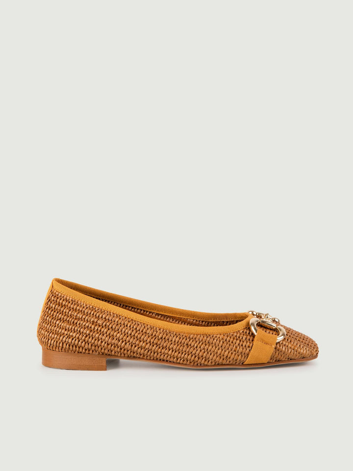 Ballerina in rafia cuoio 4875 MARRONE ANDREA MORANDO 