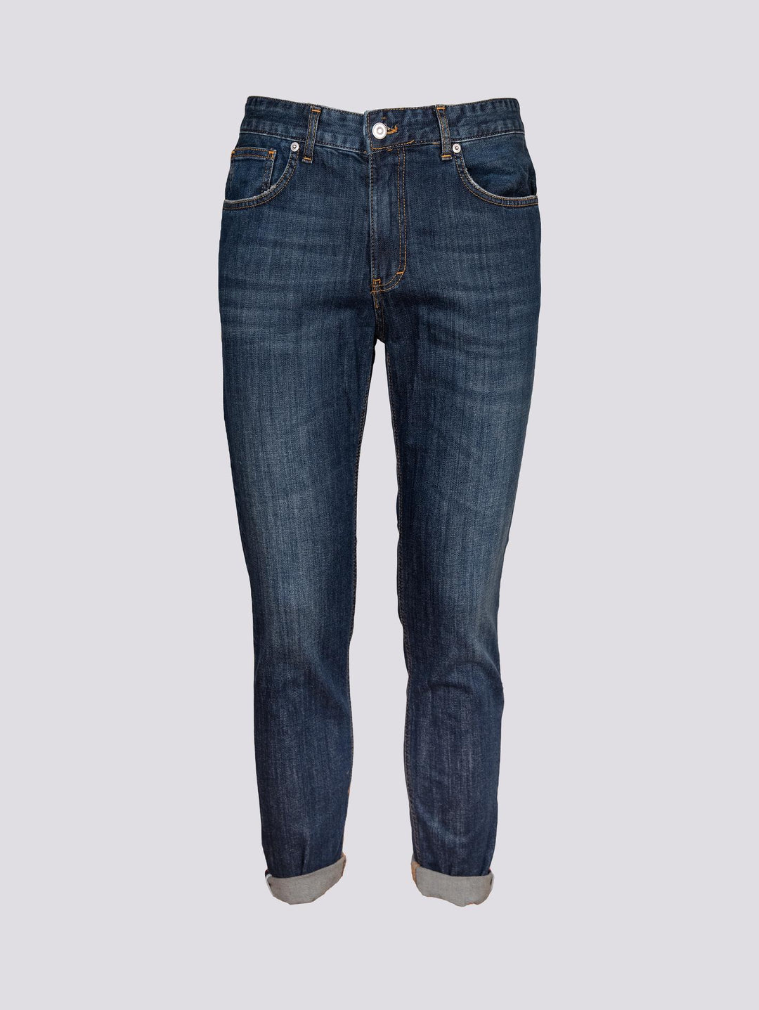 JEANS ANDREA MORANDO SCURO 5 TASCHE 7607CAR SABBIATURA ANDREA MORANDO 