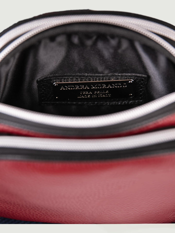 BORSA A TRACOLLA TRIS IN PELLE BORDEAUX