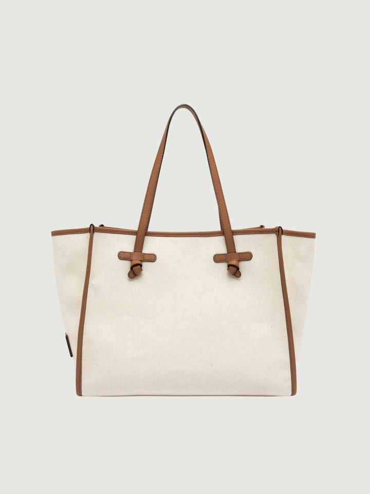 Shopping Marcella grande in canvas panna BS 6850/COMM CNV-SE 13931 GIANNI CHIARINI 