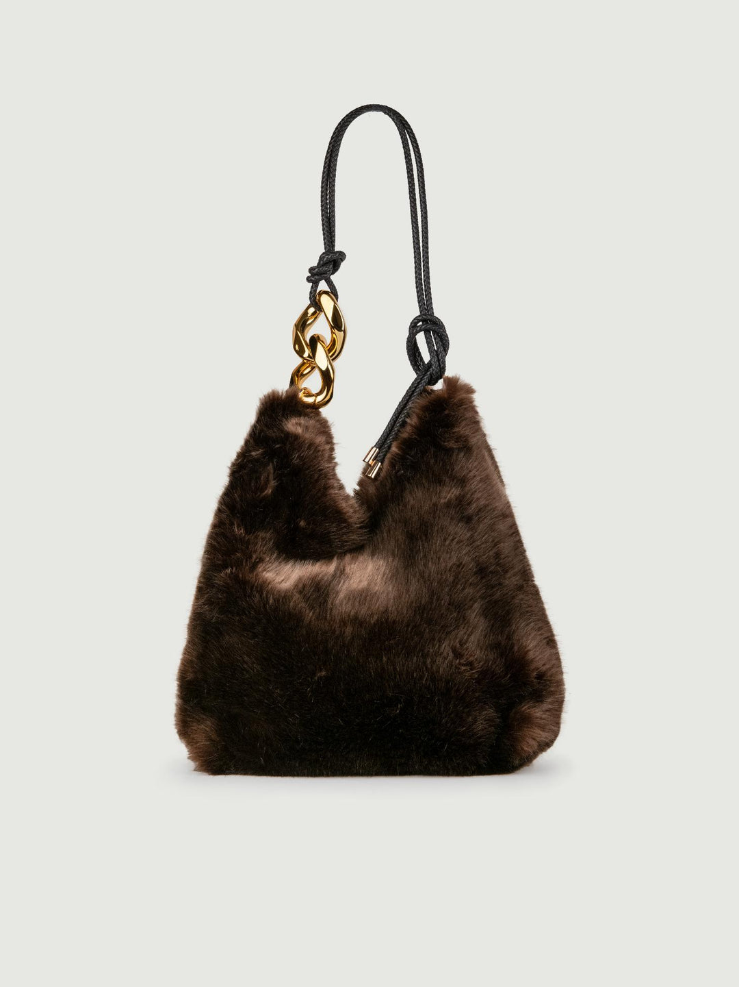 BORSA A SPALLA IN ECOPELLICCIA MARRONE LESLIE MARRONE A POINT ETC 
