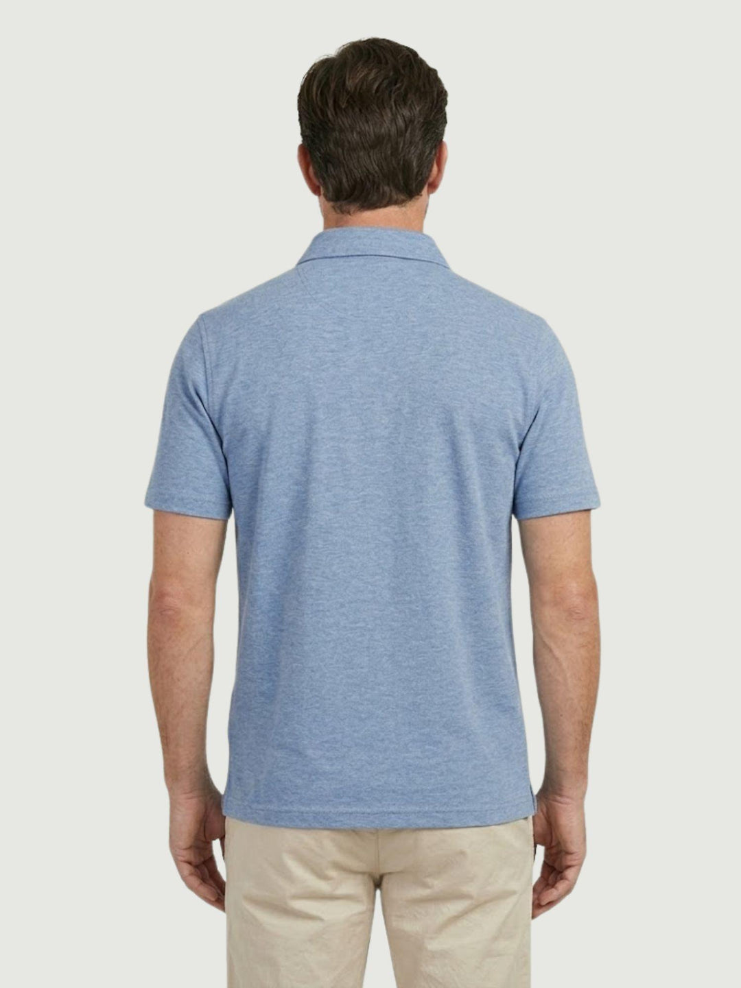 Polo in jersey lino cotone azzurra BU26S08POJERSEYLINCOT 240 ANDREA MORANDO 