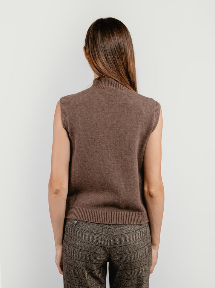 GILET LUPETTO TABACCO 0370236 0930 ANDREA MORANDO 