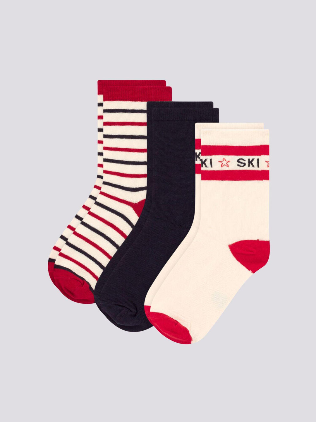CONFEZIONE DA 3 PAIA DI CALZINI PER LO SCI BAMBINO UNISEX A08W5 01 PETIT BATEAU 