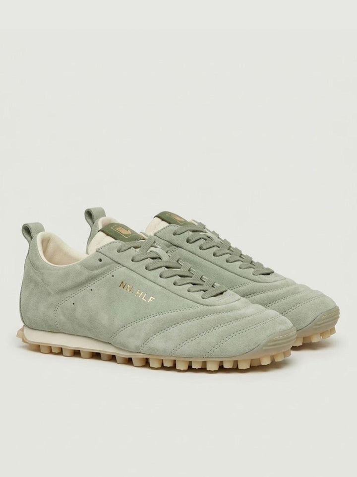Sneaker sokker in suede color salvia SOKKER GREEN MILITARY NINE AN HALF 