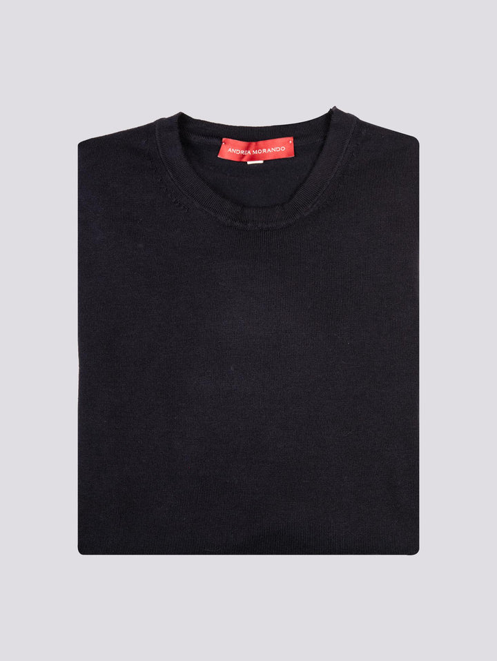 MAGLIA GIROCOLLO BLU NAVY 3000900 205 ANDREA MORANDO 
