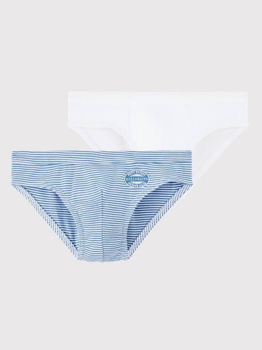 CONFEZIONE DA 2 SLIP IN COTONE BIOLOGICO A00OB 0 PETIT BATEAU 