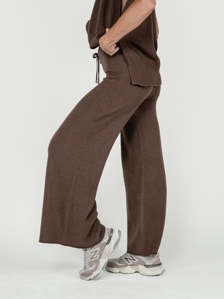 PANTALONI IN MAGLIA MARRONE 0370176 0930 BIMOR 