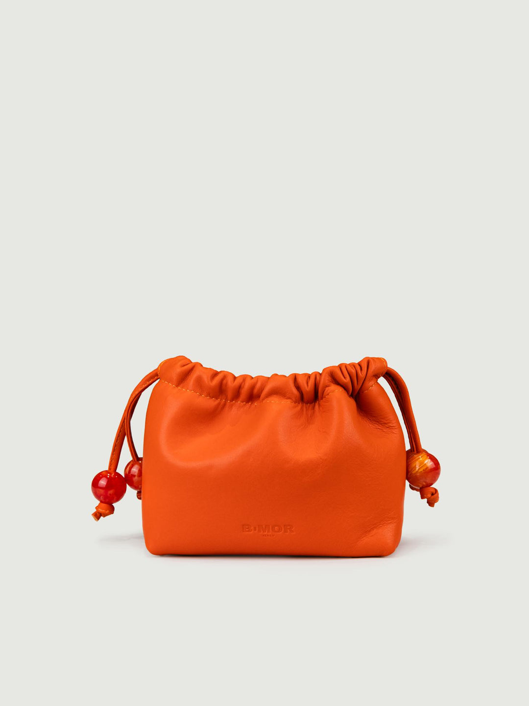 POCHETTE BON BON IN PELLE ARANCIONE