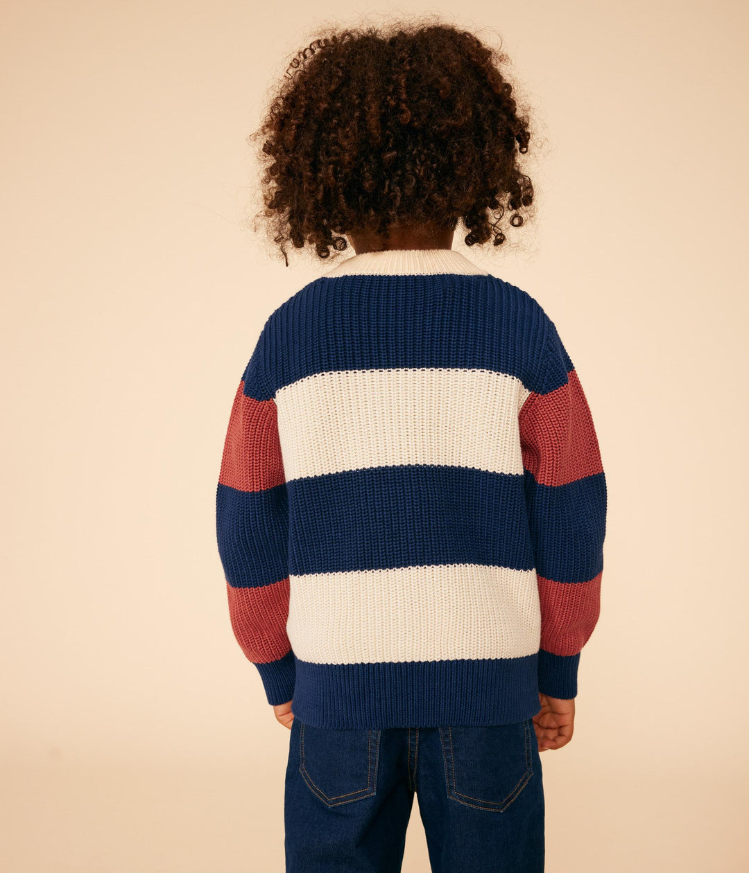 PULLOVER RIGATO IN COTONE BAMBINO A09KA 01 PETIT BATEAU 