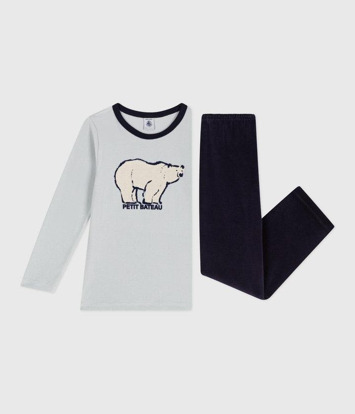 Pigiama in ciniglia bambino A0EGD 01 PETIT BATEAU 