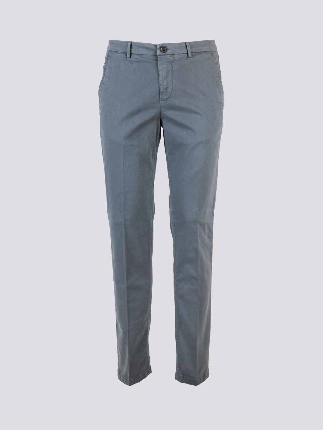 PANTALONE IN COTONE LISCIO GRIGIO CON TASCA A FILO T500/STR 935 NOLAB 