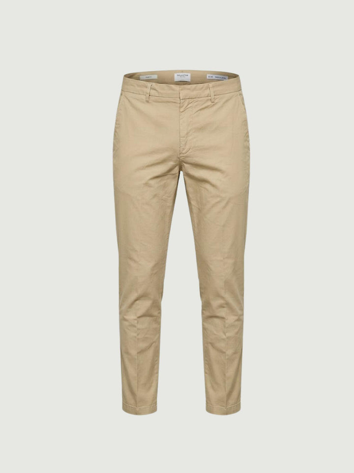 Pantalone chino con gancetto in cotone beige T526BRO 748 NOLAB 