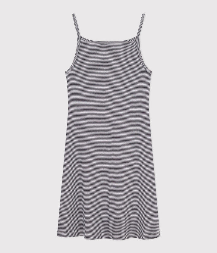 CAMICIA DA NOTTE IN COTONE RIGATO DONNA A099E 01 PETIT BATEAU 