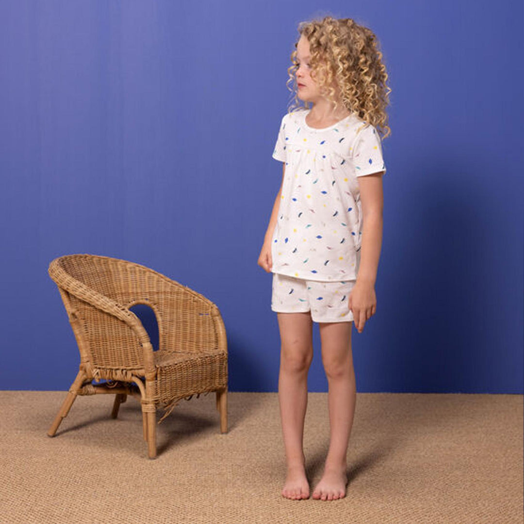 Pigiama corto bambina in cotone con animali marini A06XW 01 PETIT BATEAU 