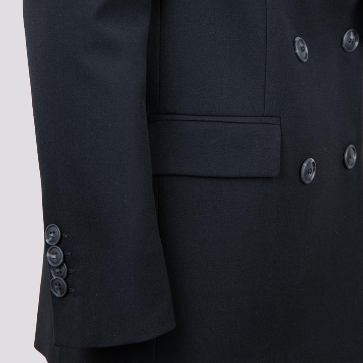 BLAZER DOPPIOPETTO IN TESSUTO NERO 3687/2733 001 ANDREA MORANDO 