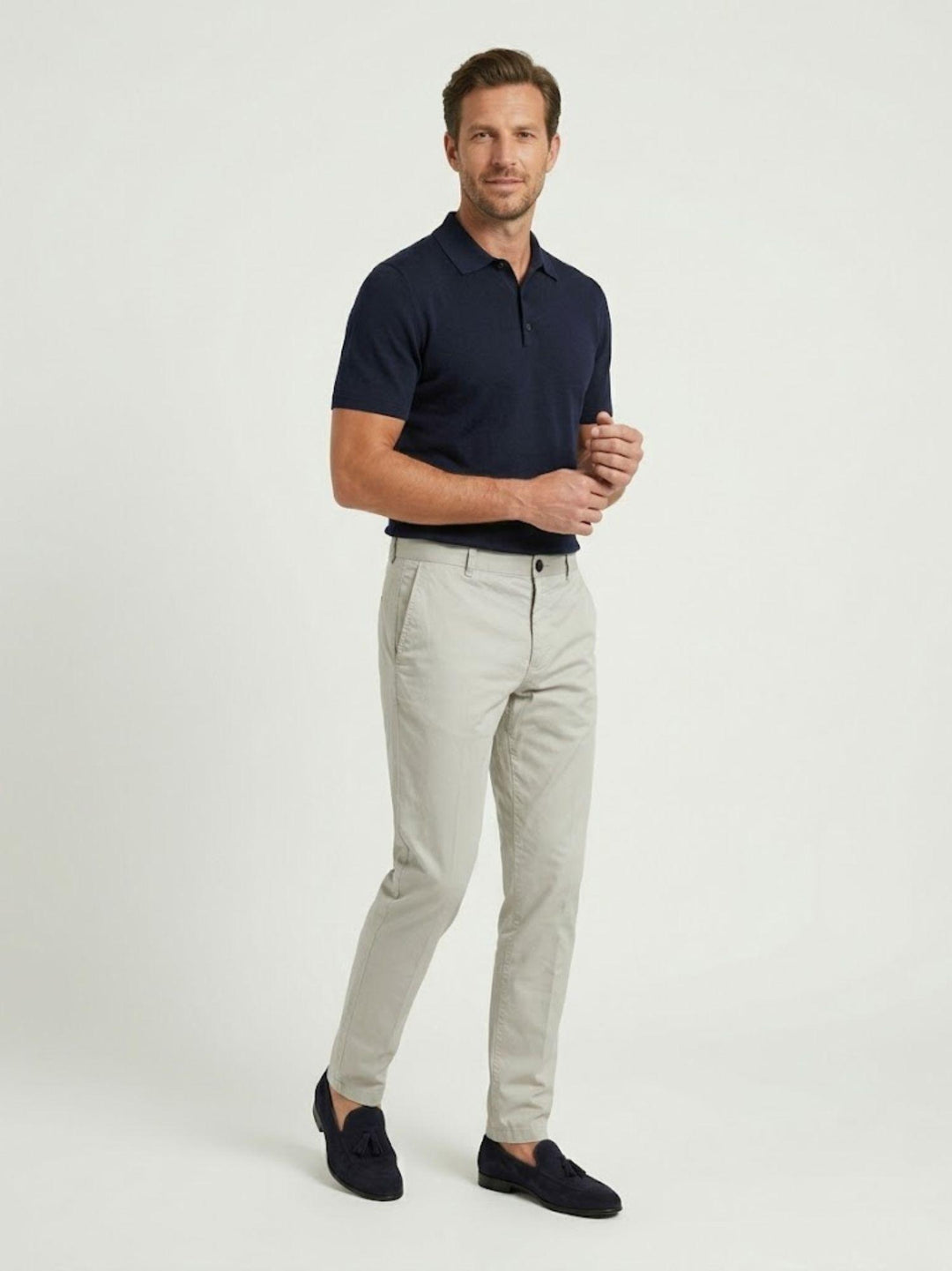 Pantalone striker chino in cotone grigio ghiaccio T83STR 938 NOLAB 