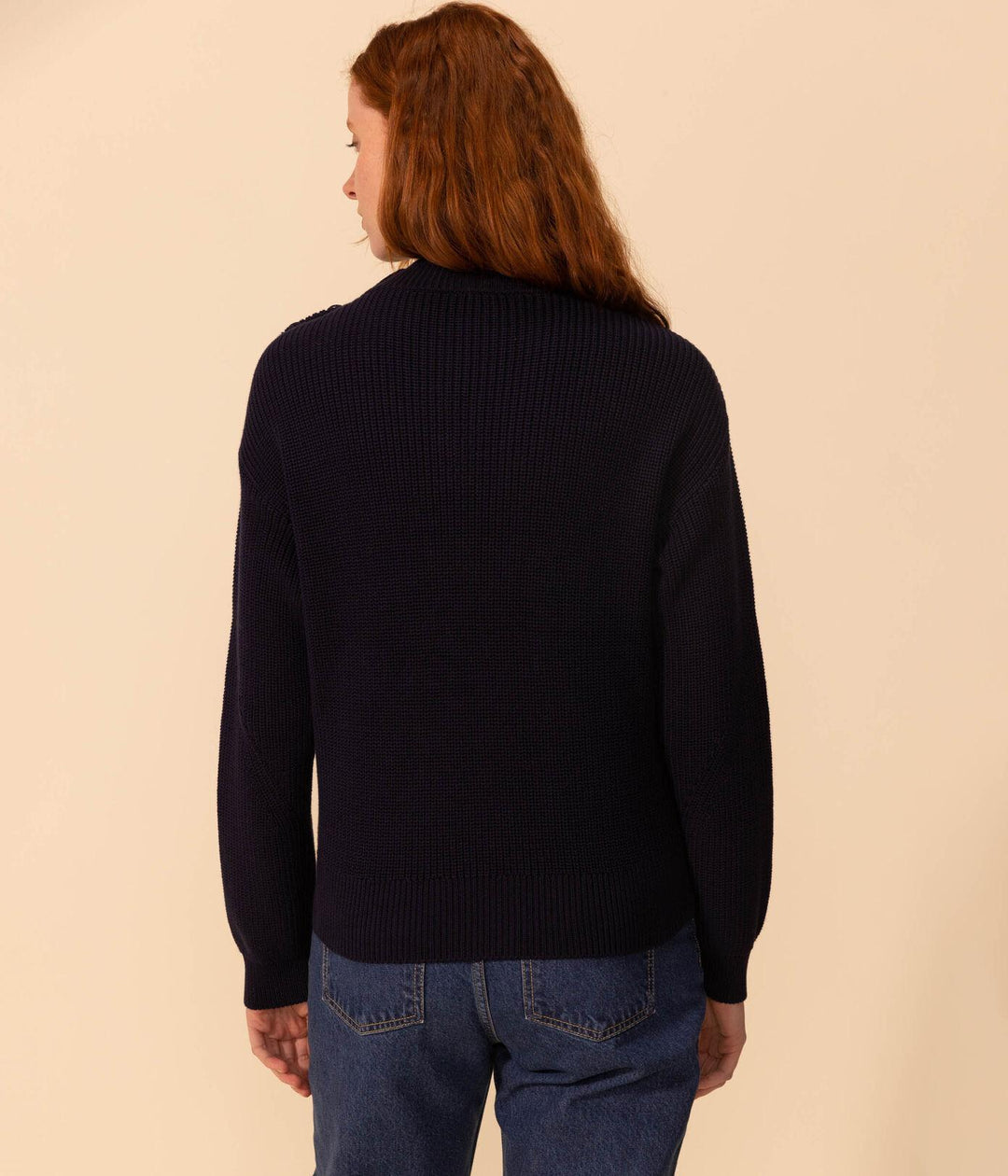 MAGLIONE DONNA IN COTONE A COSTA INGLESE A08A6 03 PETIT BATEAU 