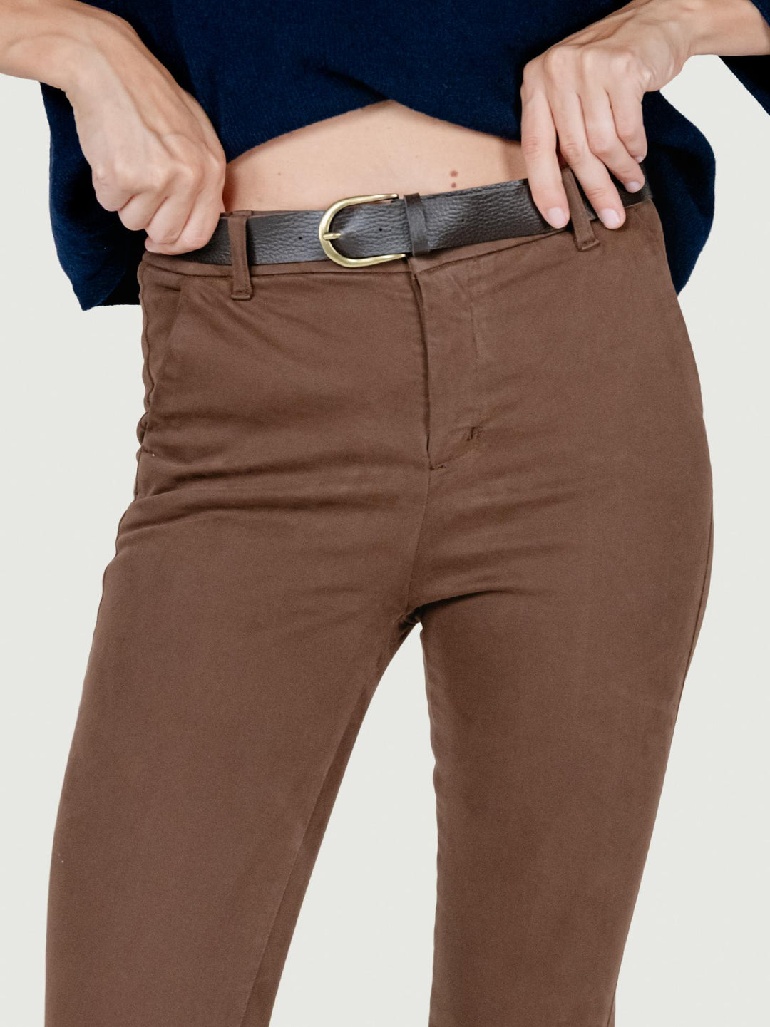 PANTALONE A TROMBETTA CACAO 824JA CACAO ANDREA MORANDO 
