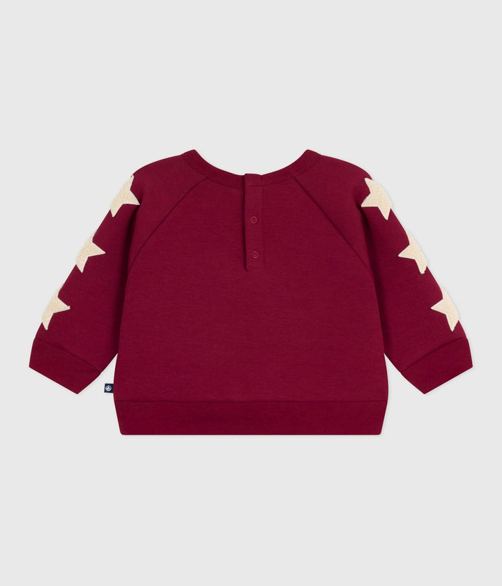 Felpa in cotone morbido e caldo con stelle stampate A0EDW 01 PETIT BATEAU 