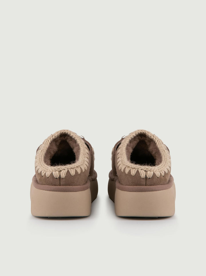 Bounce Clog Mou elephant grey con logo in metallo FW531001A ELGRY MOU 