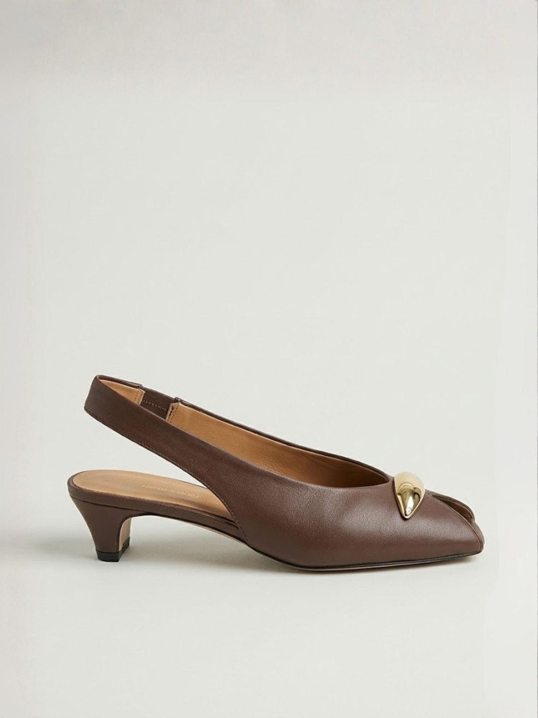 Spuntata slingback in pelle nappa testa moro R412 T.MORO ANDREA MORANDO 
