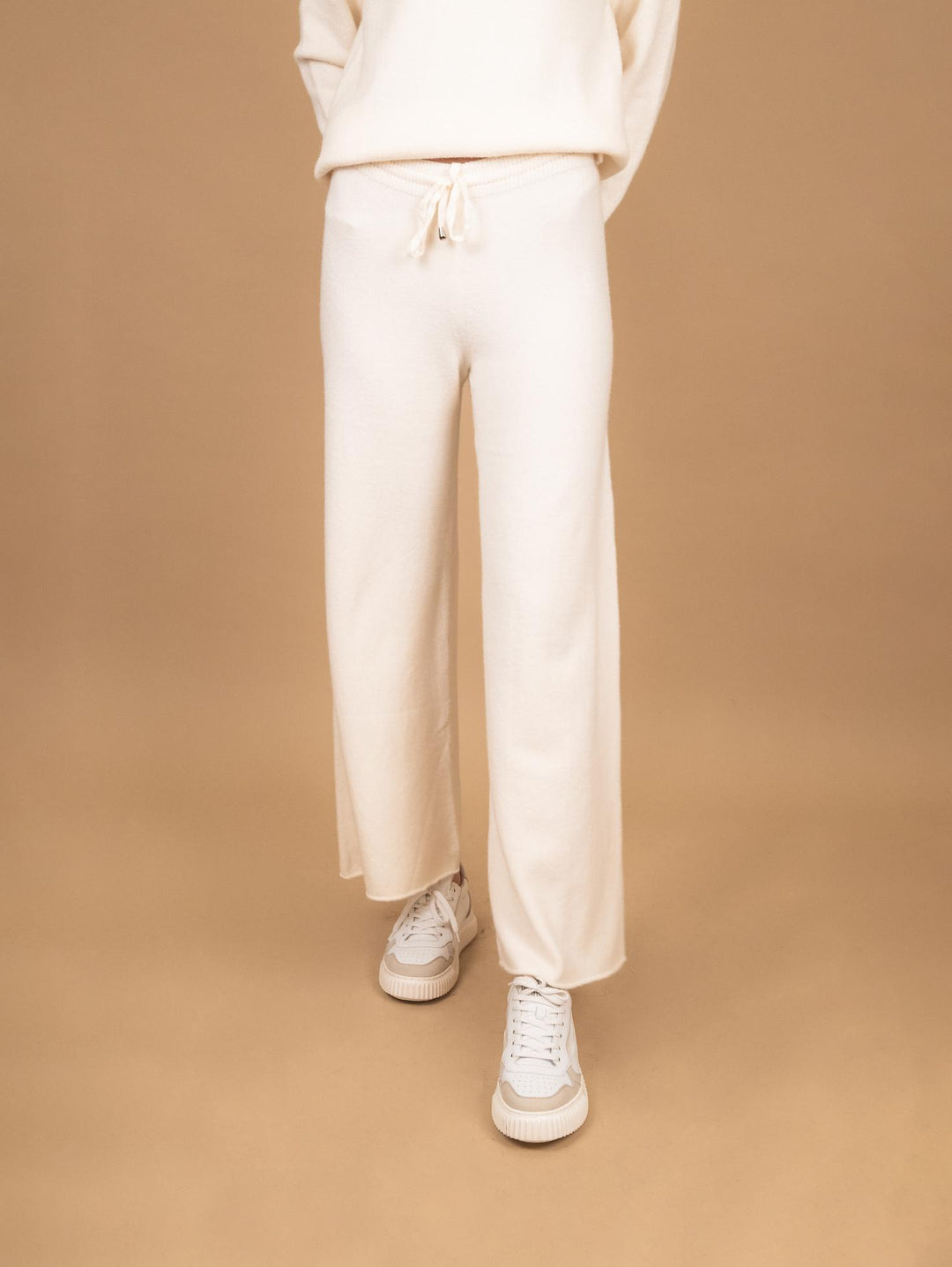 Pantalone a palazzo in maglia panna 0370/176 0248 BIMOR 