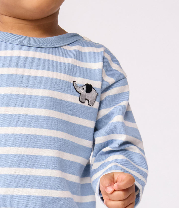 Marinière in cotone azzurra A0EE8 02 PETIT BATEAU 