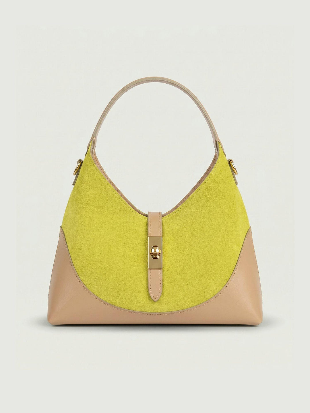 Borsa a spalla Elly in pelle scamosciata lime ELLY LIME BIMOR 