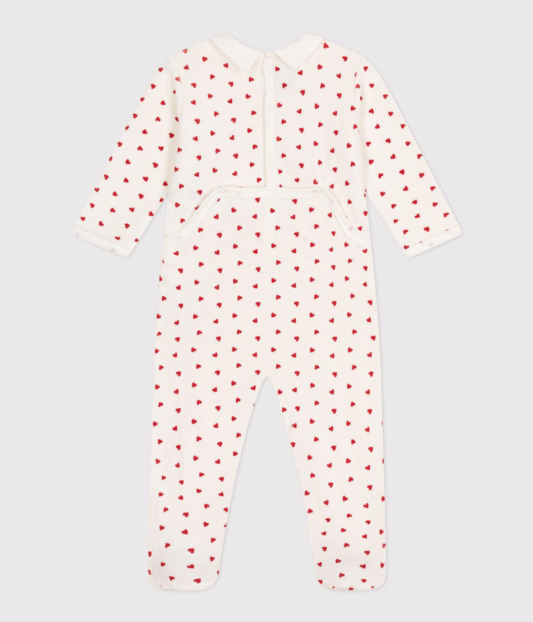 PIGIAMA IN CINIGLIA CON CUORI A08EH 01 PETIT BATEAU 