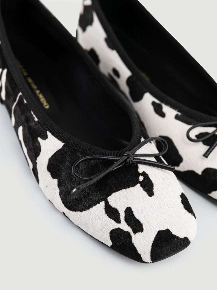 BALLERINA IN CAVALLINO COW PRINT CARDIF 3000 ANDREA MORANDO 