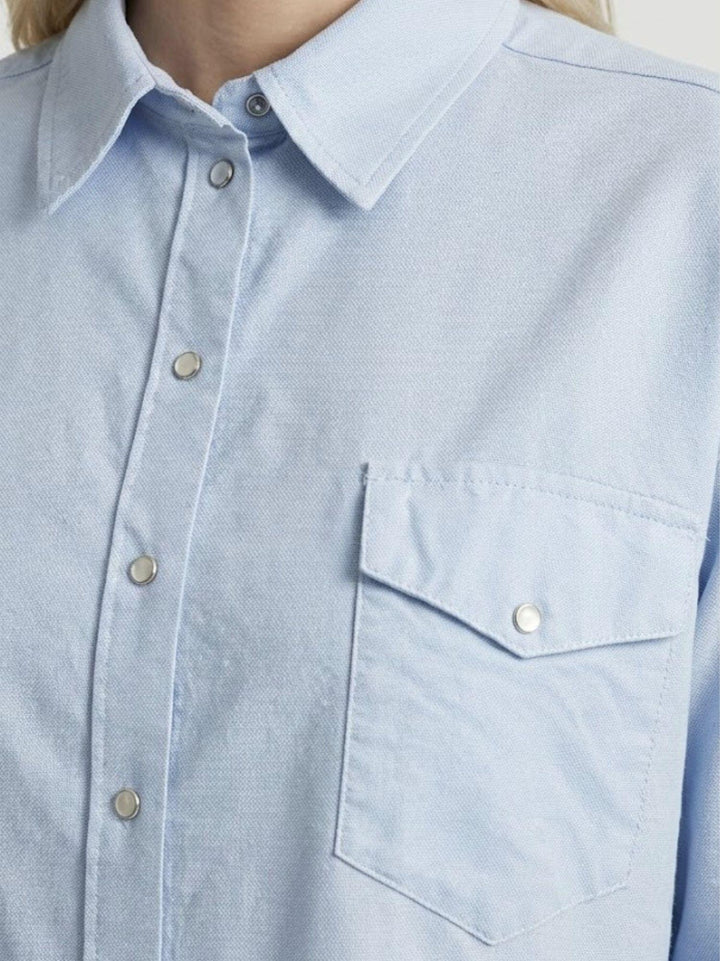 Camicia over in cotone azzurra S26477 AZZURRA ANDREA MORANDO 