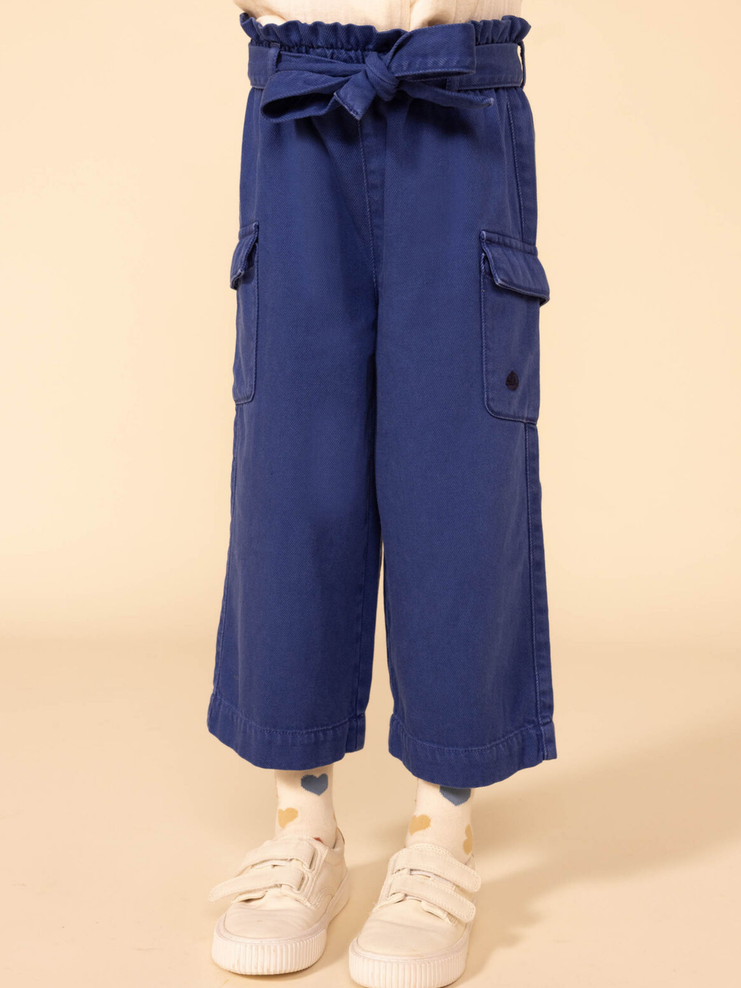PANTALONI LARGHI IN LYOCELL BAMBINA A081X 01 PETIT BATEAU 