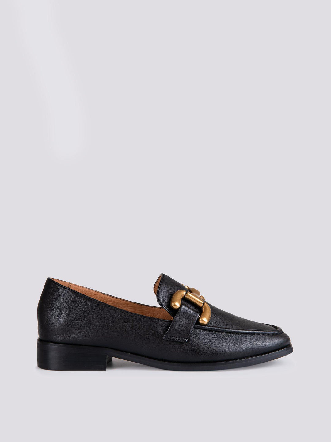 MOCASSINO CON MORSETTO FRONTALE IN PELLE NERO 572Z10VK NEGRO ANDREA MORANDO 