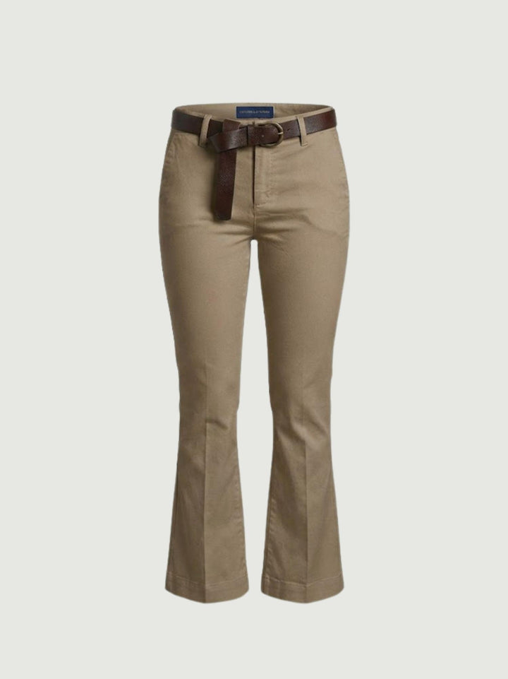 Pantalone a trombetta in cotone khaki 824MA KAKY ANDREA MORANDO 