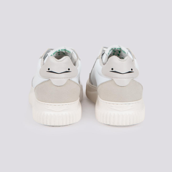 Sneakers in pelle Hybro city bianco beige 2017044 141B61 VOILE BLANCHE 