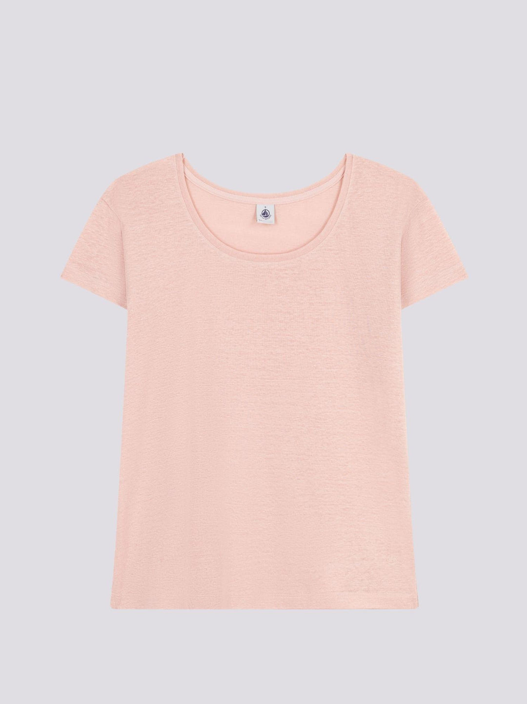 T-SHIRT LE DROIT GIROCOLLO IN LINO DONNA ROSA A09R7 03 PETIT BATEAU 