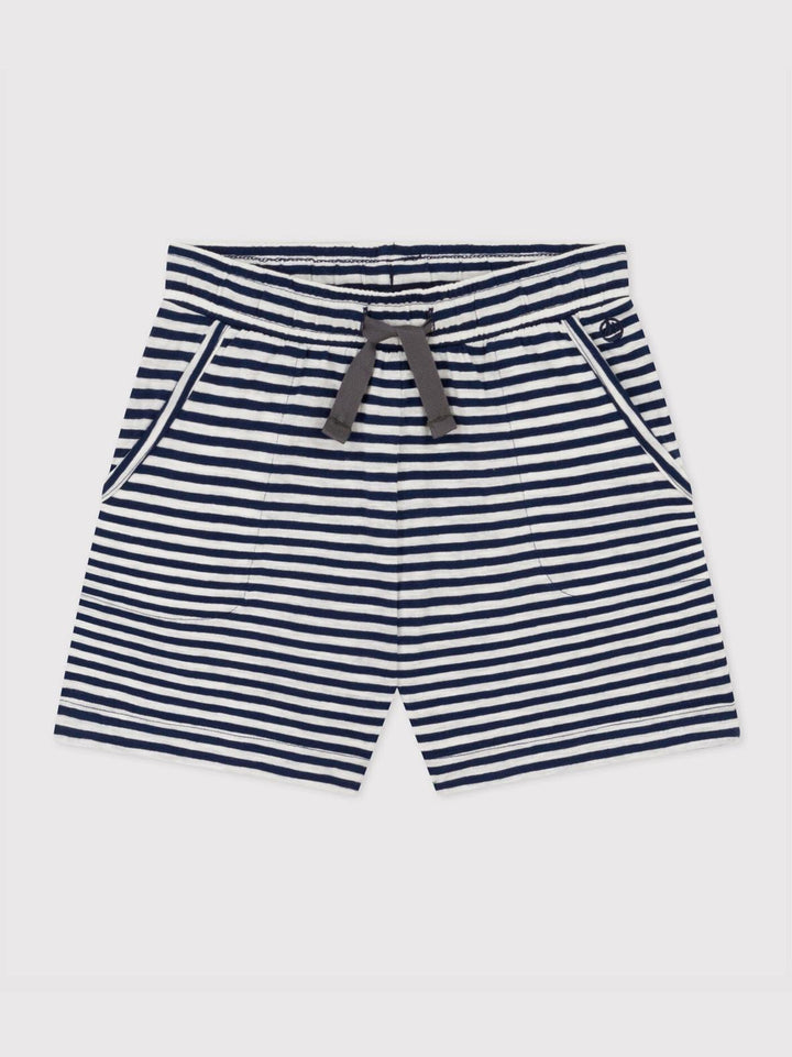 Shorts a righe in jersey fiammato bambina A06QQ 01 PETIT BATEAU 
