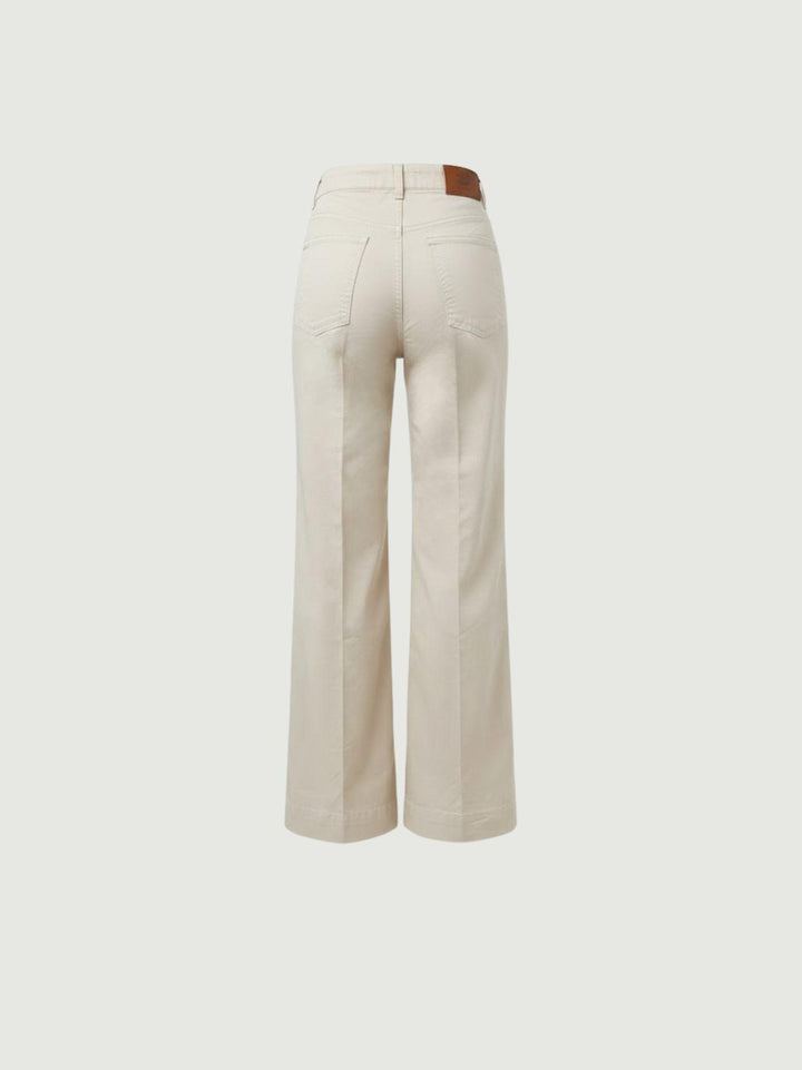 Pantaloni a palazzo in cotone beige 80534-3GB BEIGE ANDREA MORANDO 