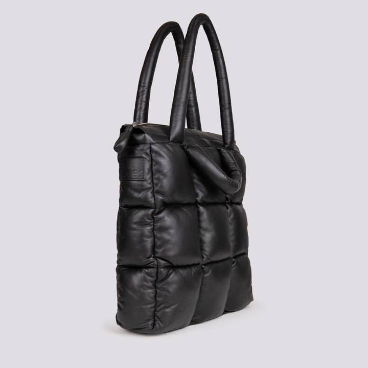 BORSA IN PELLE IMBOTTITA NERA MRLN 20 JACK LEATHER 