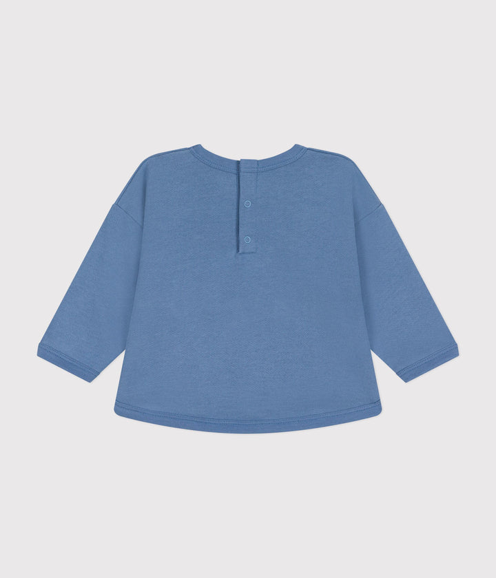 Maglia in tessuto felpato bluette A0B6Y 01 PETIT BATEAU 